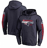 Men's New England Patriots Pro Line by Fanatics Branded 2016 AFC Conference Champions Striped Pullover Hoodie Navy FengYun,baseball caps,new era cap wholesale,wholesale hats